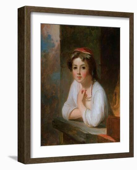 Portrait of a Peasant Girl, 1857-Thomas Sully-Framed Giclee Print