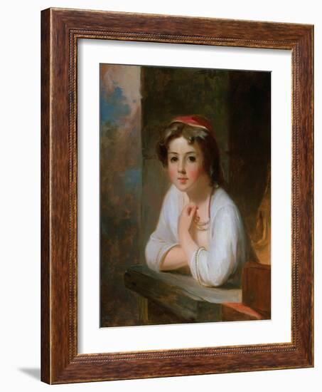 Portrait of a Peasant Girl, 1857-Thomas Sully-Framed Giclee Print