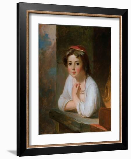 Portrait of a Peasant Girl, 1857-Thomas Sully-Framed Giclee Print