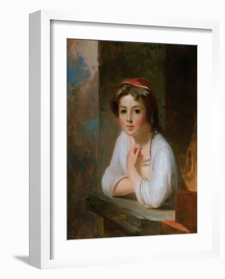 Portrait of a Peasant Girl, 1857-Thomas Sully-Framed Giclee Print