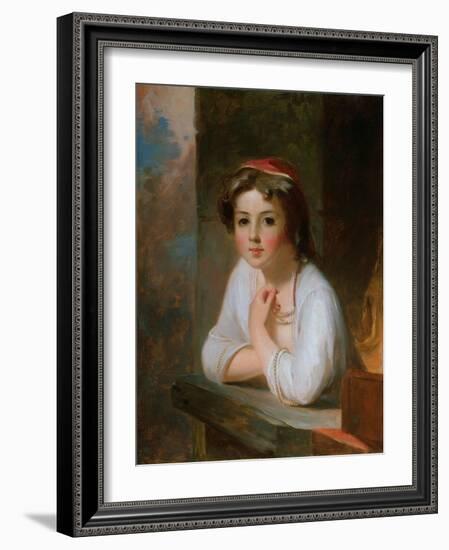 Portrait of a Peasant Girl, 1857-Thomas Sully-Framed Giclee Print