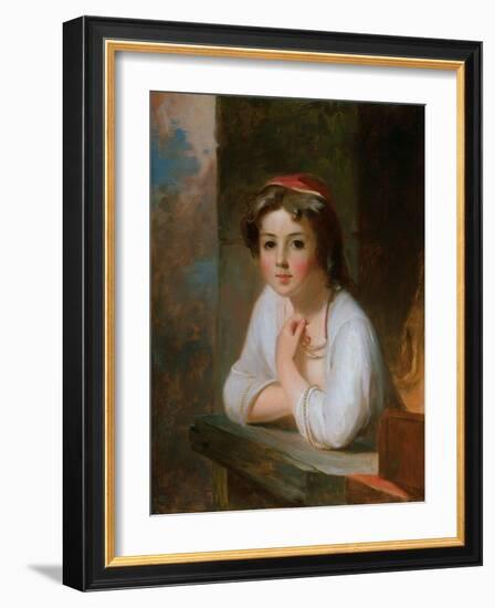 Portrait of a Peasant Girl, 1857-Thomas Sully-Framed Giclee Print