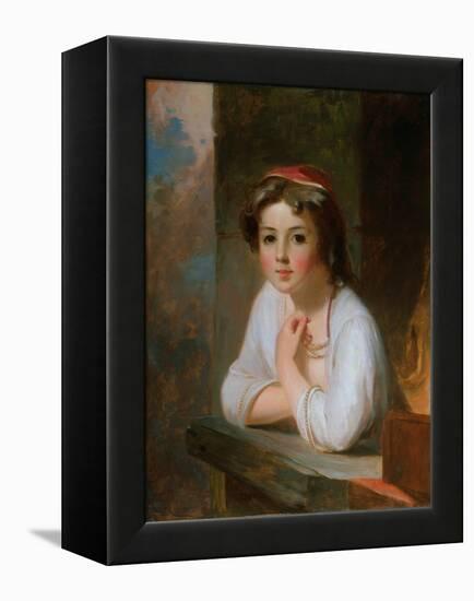 Portrait of a Peasant Girl, 1857-Thomas Sully-Framed Premier Image Canvas