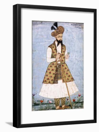 Portrait of a Persian Dignitary, C.1640-1660 (W/C and Gold Paint on Paper)-null-Framed Giclee Print