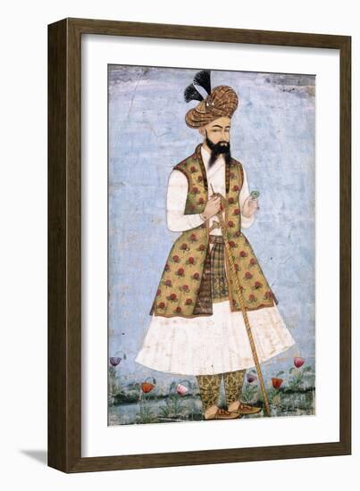 Portrait of a Persian Dignitary, C.1640-1660 (W/C and Gold Paint on Paper)-null-Framed Giclee Print