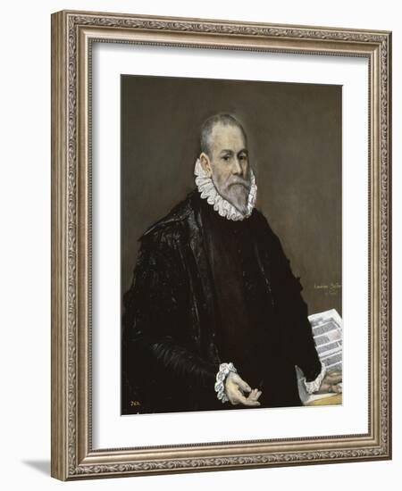 Portrait of a Physician, 1582-1585-El Greco-Framed Giclee Print