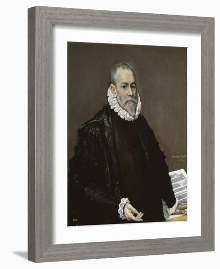 Portrait of a Physician, 1582-1585-El Greco-Framed Giclee Print