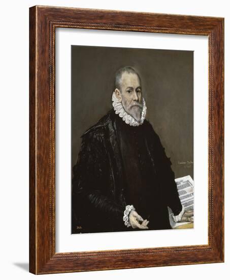 Portrait of a Physician, 1582-1585-El Greco-Framed Giclee Print