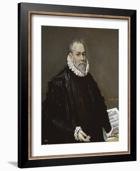 Portrait of a Physician, 1582-1585-El Greco-Framed Giclee Print