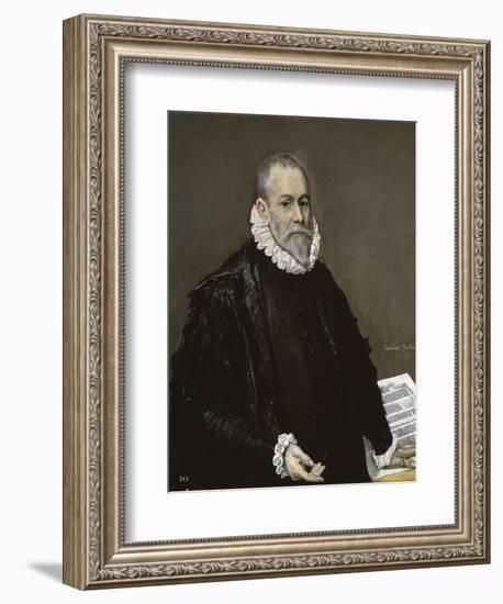 Portrait of a Physician, 1582-1585-El Greco-Framed Giclee Print