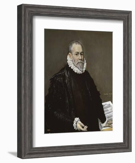 Portrait of a Physician, 1582-1585-El Greco-Framed Giclee Print