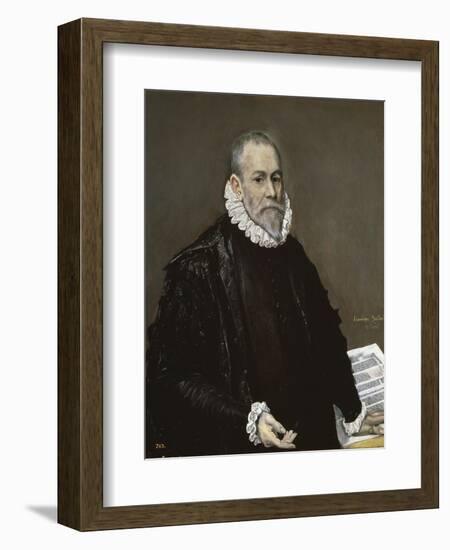 Portrait of a Physician, 1582-1585-El Greco-Framed Giclee Print