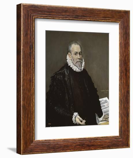 Portrait of a Physician, 1582-1585-El Greco-Framed Giclee Print