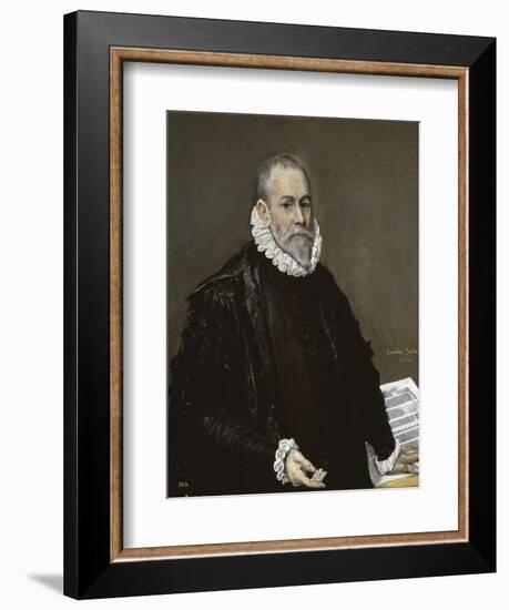 Portrait of a Physician, 1582-1585-El Greco-Framed Giclee Print