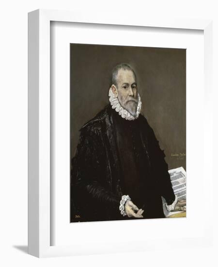 Portrait of a Physician, 1582-1585-El Greco-Framed Giclee Print