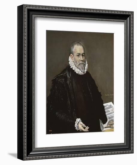 Portrait of a Physician, 1582-1585-El Greco-Framed Giclee Print