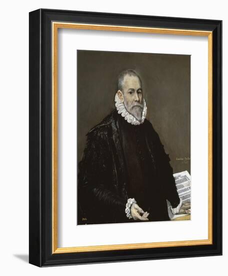 Portrait of a Physician, 1582-1585-El Greco-Framed Giclee Print
