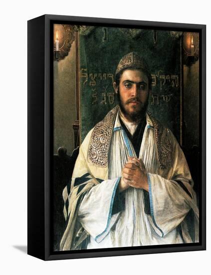 Portrait of a Pious Young Rabbi-Isidor Kaufmann-Framed Stretched Canvas