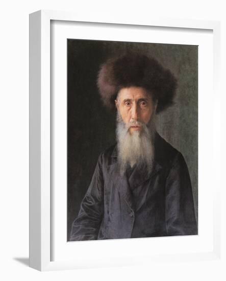 Portrait of a Rabbi-Isidor Kaufmann-Framed Art Print