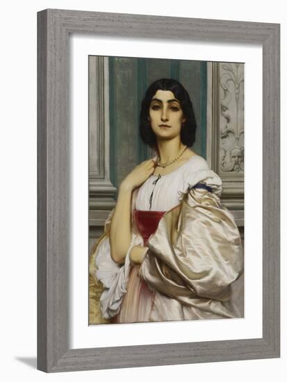 Portrait of a Roman Lady (La Nanna), 1859 (Oil on Canvas)-Frederic Leighton-Framed Giclee Print