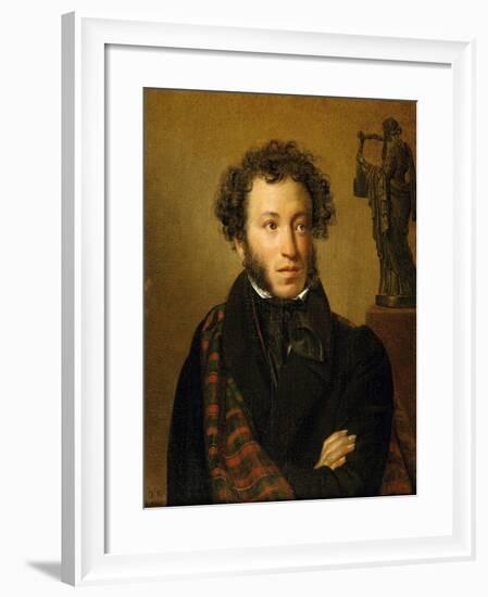 Portrait of A. S. Pushkin-Orest Adamovich Kiprensky-Framed Giclee Print