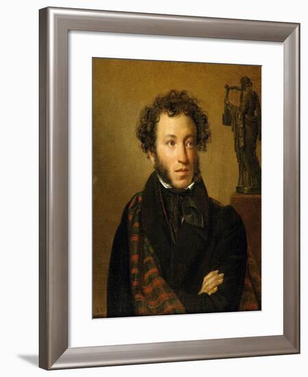 Portrait of A. S. Pushkin-Orest Adamovich Kiprensky-Framed Giclee Print