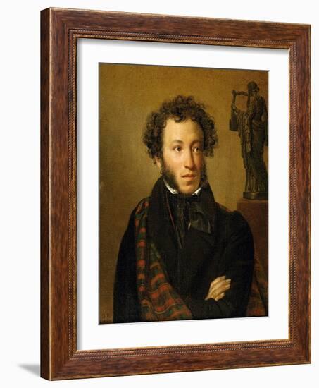 Portrait of A. S. Pushkin-Orest Adamovich Kiprensky-Framed Giclee Print