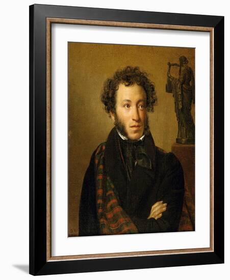 Portrait of A. S. Pushkin-Orest Adamovich Kiprensky-Framed Giclee Print