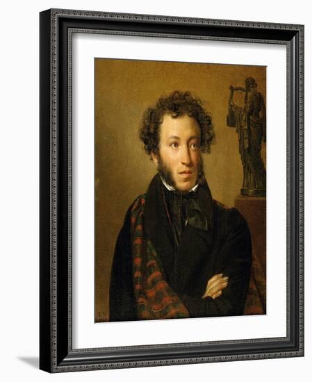 Portrait of A. S. Pushkin-Orest Adamovich Kiprensky-Framed Giclee Print