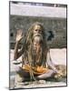 Portrait of a Sadhu, Hindu Holy Man, Pashupatinath Temple, Kathmandu, Nepal-Tony Waltham-Mounted Photographic Print