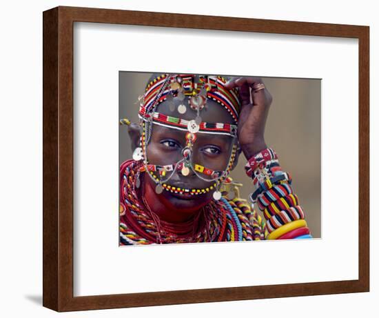 Portrait of a Samburu Maiden-null-Framed Photographic Print