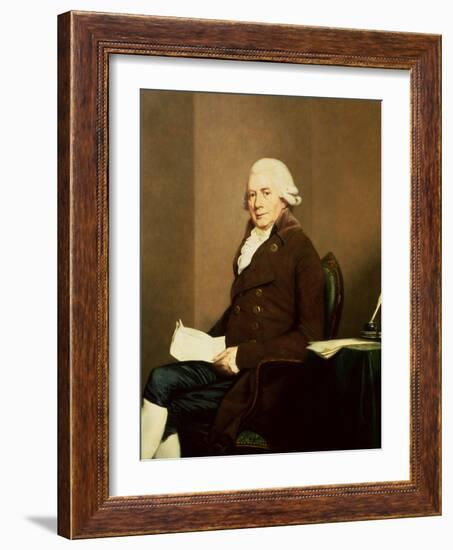 Portrait of a Seated Gentleman, possibly William Hunter-Johann Zoffany-Framed Giclee Print