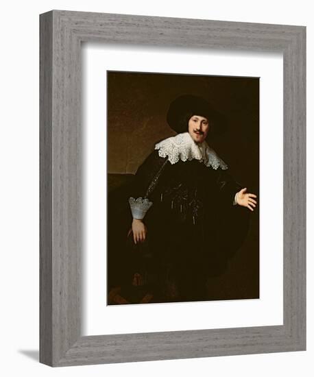 Portrait of a Seated Man Rising from His Chair, 1633-Rembrandt van Rijn-Framed Giclee Print