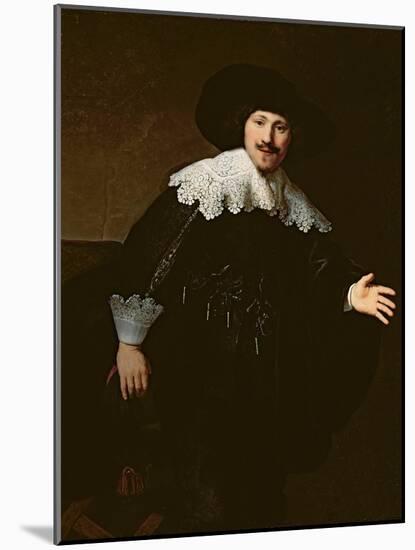Portrait of a Seated Man Rising from His Chair, 1633-Rembrandt van Rijn-Mounted Giclee Print