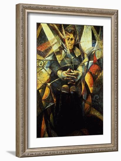 Portrait of a Seated Woman-Umberto Boccioni-Framed Giclee Print