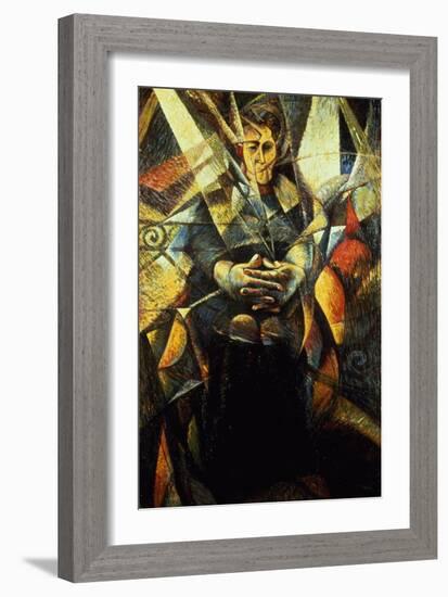 Portrait of a Seated Woman-Umberto Boccioni-Framed Giclee Print