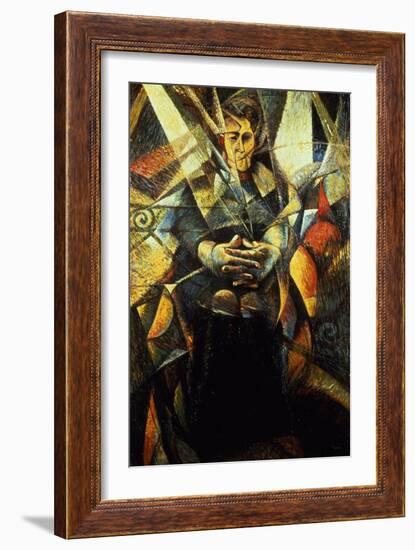 Portrait of a Seated Woman-Umberto Boccioni-Framed Giclee Print