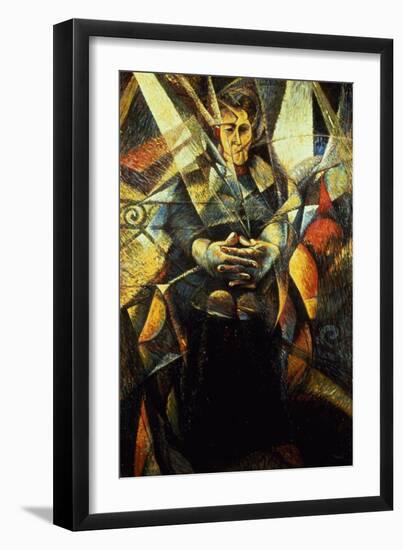 Portrait of a Seated Woman-Umberto Boccioni-Framed Giclee Print