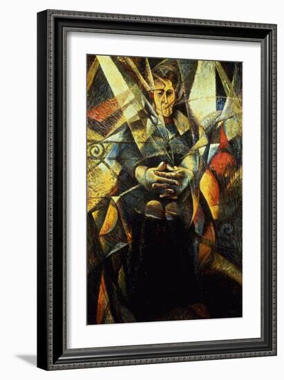 Portrait of a Seated Woman-Umberto Boccioni-Framed Giclee Print