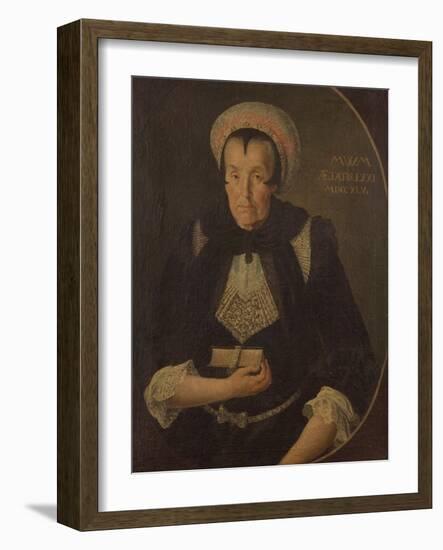 Portrait of a Seventy-One-Year-Old Woman, 1745 (Oil on Canvas)-German School-Framed Giclee Print