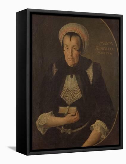 Portrait of a Seventy-One-Year-Old Woman, 1745 (Oil on Canvas)-German School-Framed Premier Image Canvas