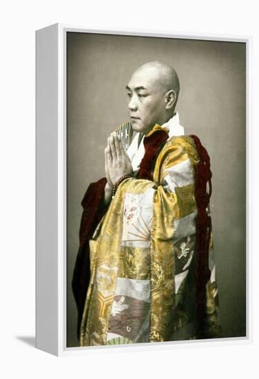 Portrait of a Shinto Priest, C.1880-null-Framed Premier Image Canvas