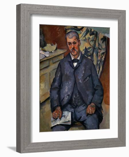 Portrait of a Sitting Man, 1898-1900-Paul Cézanne-Framed Giclee Print