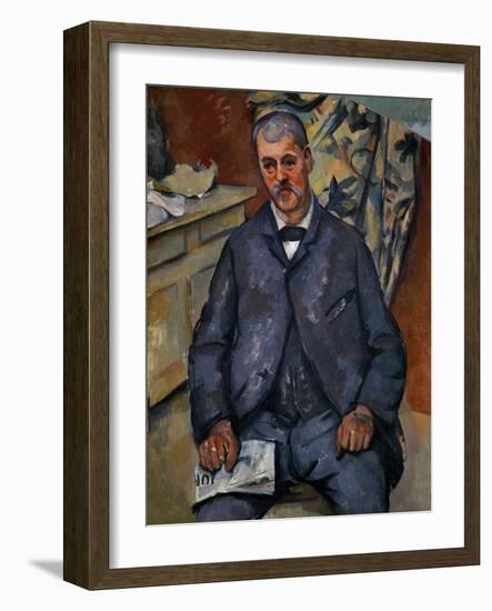 Portrait of a Sitting Man, 1898-1900-Paul Cézanne-Framed Giclee Print