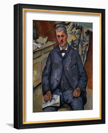 Portrait of a Sitting Man, 1898-1900-Paul Cézanne-Framed Giclee Print