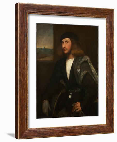 Portrait of a Venetian Nobleman-Giovanni de Busi Cariani-Framed Giclee Print