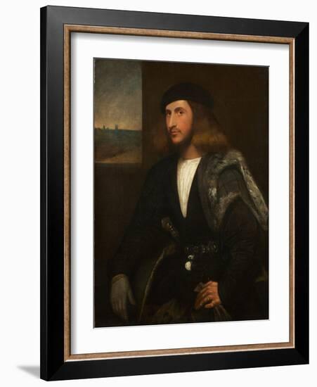 Portrait of a Venetian Nobleman-Giovanni de Busi Cariani-Framed Giclee Print