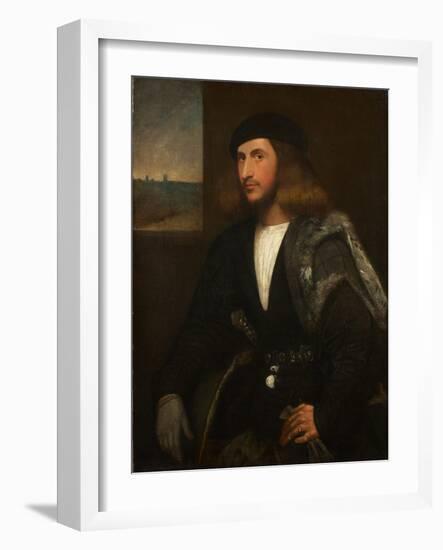 Portrait of a Venetian Nobleman-Giovanni de Busi Cariani-Framed Giclee Print