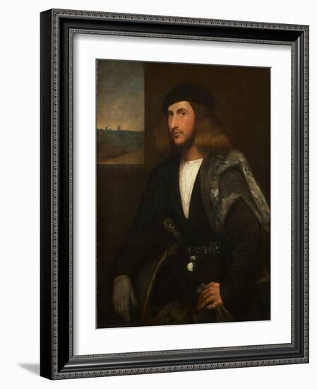 Portrait of a Venetian Nobleman-Giovanni de Busi Cariani-Framed Giclee Print