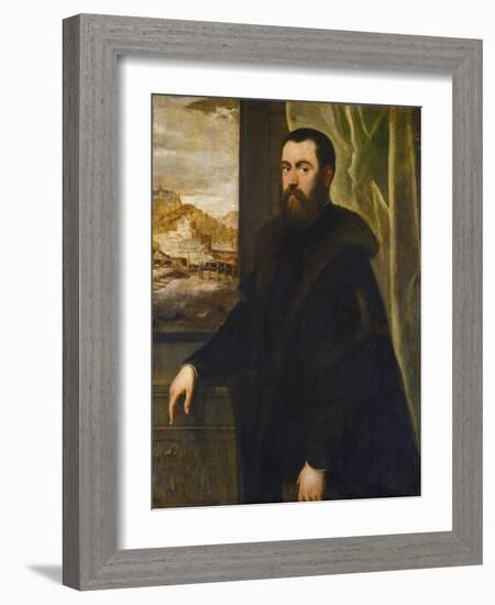 Portrait of a Venetian Senator, c.1570-Jacopo Robusti Tintoretto-Framed Giclee Print